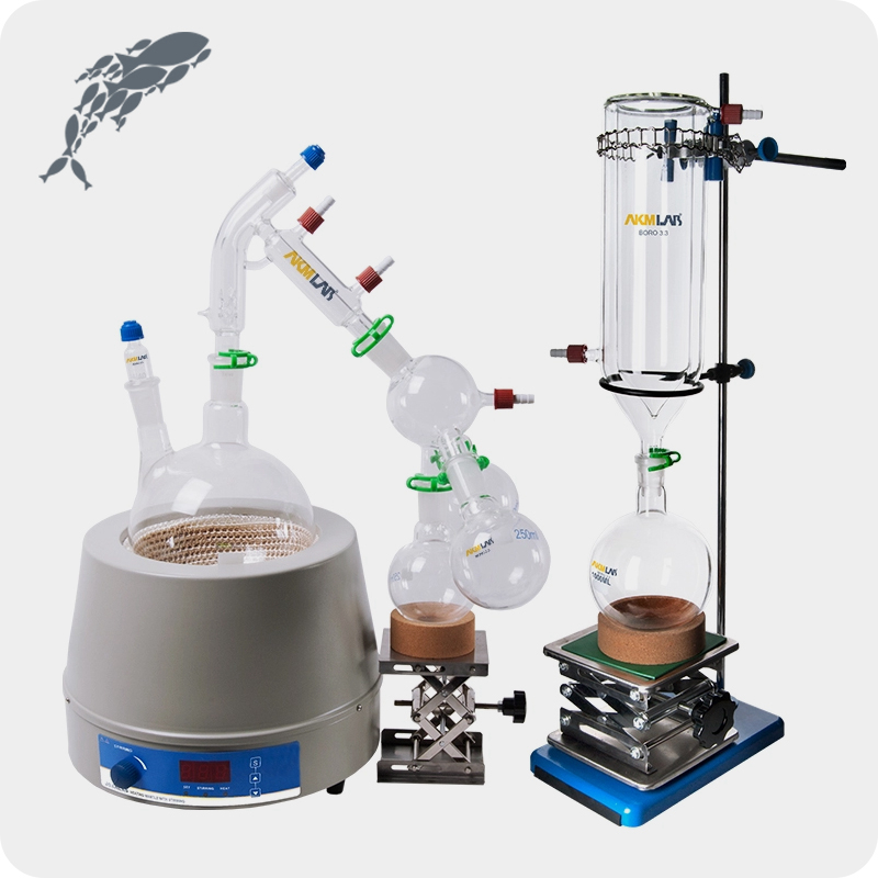Ultrasonic Cleaner Lab - ชุดอุปกรณ์แก้วสำหรับการกลั่นแบบทางเดินสั้น JOAN LAB