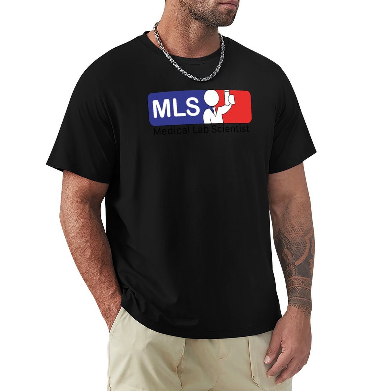 Medical Lab Scientist - เสื้อยืดสำหรับนักวิทยาศาสตร์ห้องปฏิบัติการทางการแพทย์ เสื้อแขนสั้นใส่สบายสำหรับออกกำลังกาย