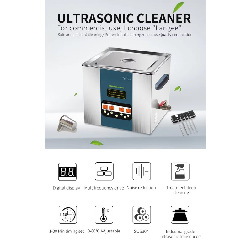 Ultrasonic Cleaner Lab - เครื่องทำความสะอาดชิ้นส่วนโลหะ PCB สำหรับห้องปฏิบัติการ ขนาด 11 ลิตร