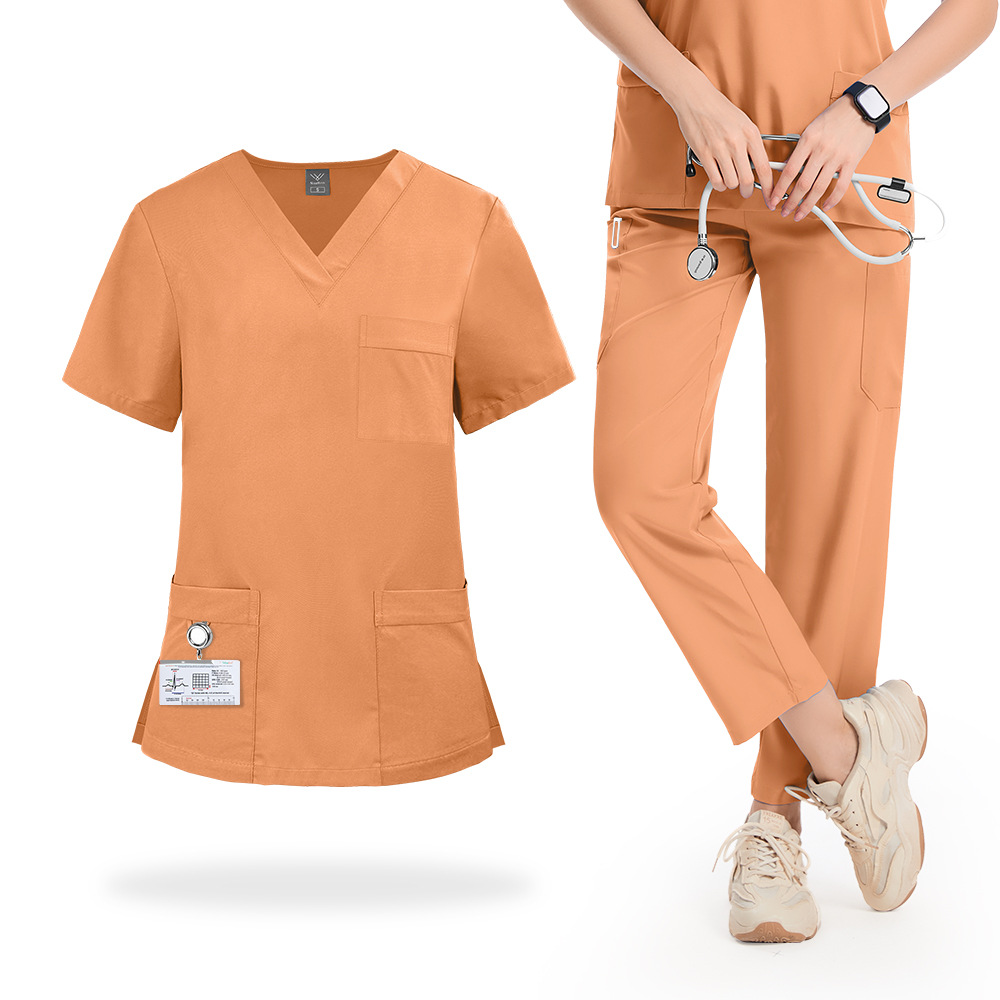 Medical Lab Coats - ชุดยูนิฟอร์มแพทย์ผ่าตัดแขนสั้นเนื้อบาง ชุดล้างมือสำหรับแพทย์ ชุดผ่าตัดสำหรับผู้หญิง เสื้อกาวน์แพทย์ เสื้อกาวน์สำหรับบุคลากรทางการแพทย์