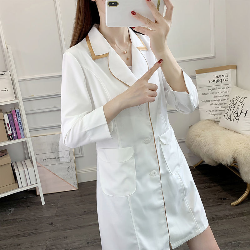 ชุดเครื่องแบบความงามสั้นสีขาวช - Medical Lab Coats บทวิจารณ์และราคา