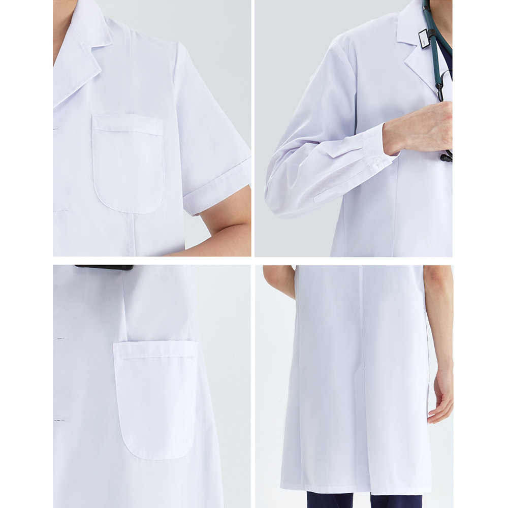 Unisex เสื้อสีขาว Lab Coat แพท - Medical Lab Coats บทวิจารณ์และราคา